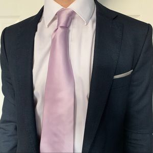 Lilac Silk Tie and Pocket Square